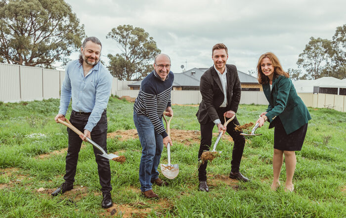 Nesti Housing team breaking ground on new sda home location